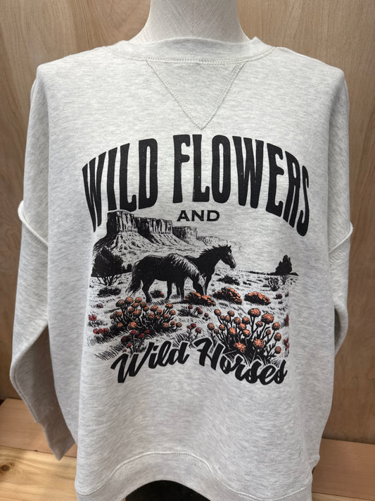 Wildflowers & Wild Horses Crewneck