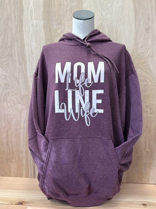 Mom Life Line Wife Hoodie