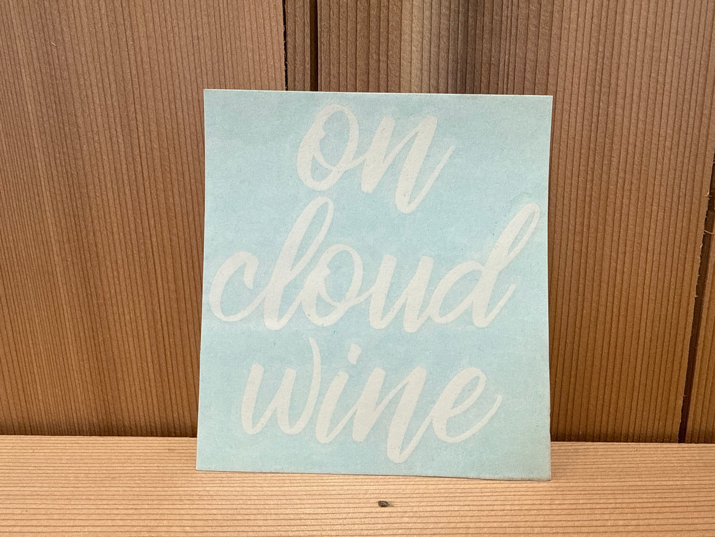 On Cloud Wine Decal