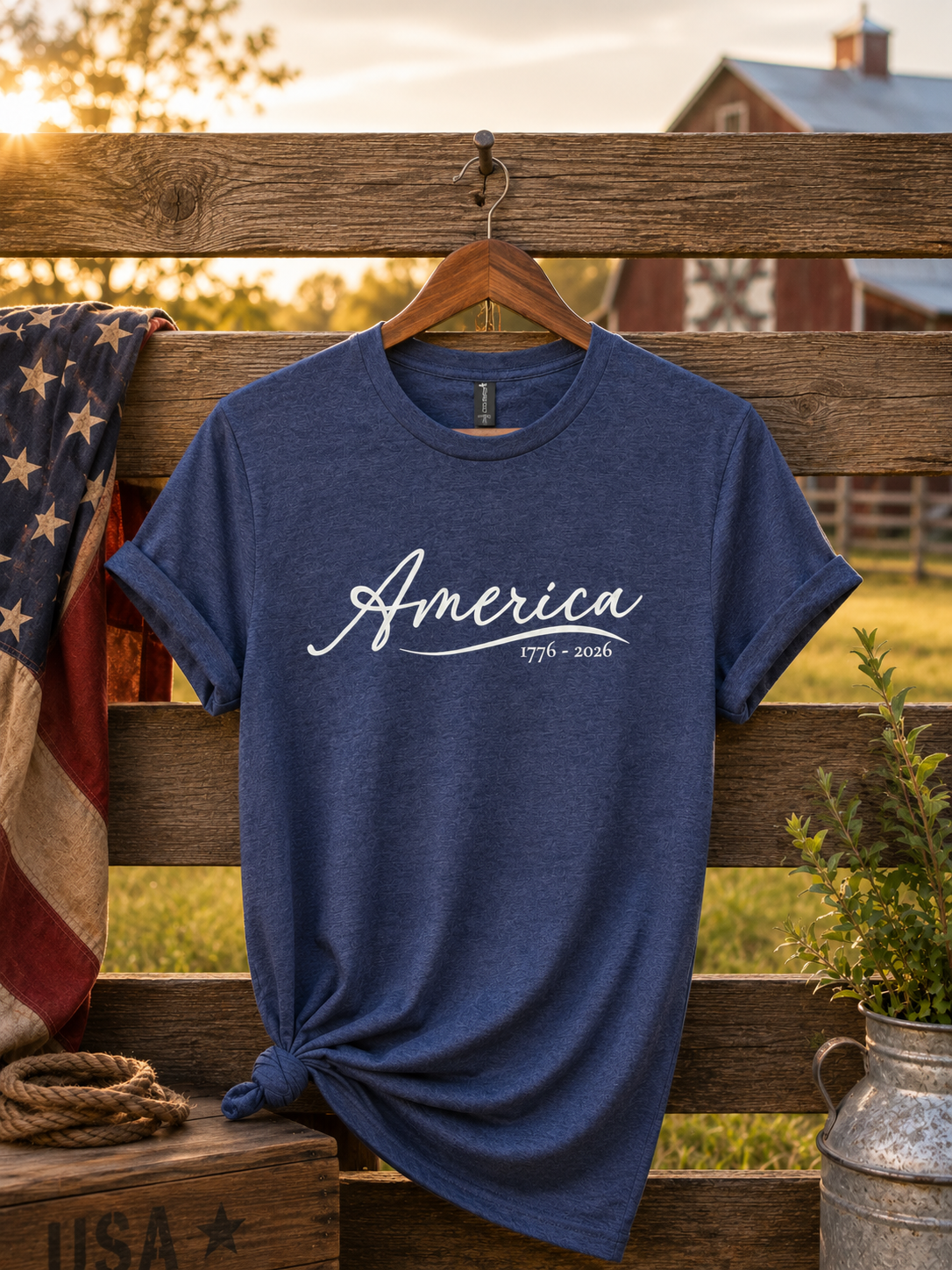 America Script Tee