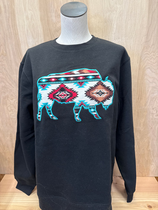 Tribal Buffalo Crewneck
