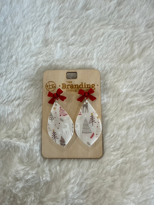 Christmas Tree Tear Drop Earring