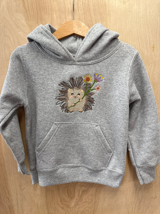 Embroidered Hedge Hog Toddler Hoodie