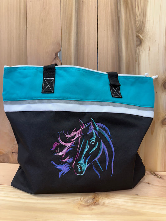 Embroidered Horse Tote Bag