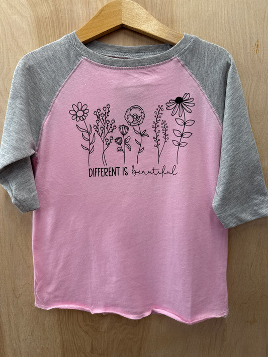 Different Is Beautiful 3/4 Sleeve T-shirt