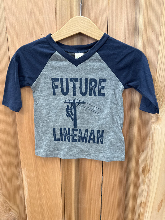 Future Lineman Baseball Tee