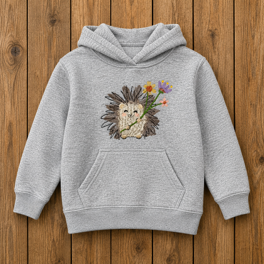 Embroidered Hedge Hog Toddler Hoodie