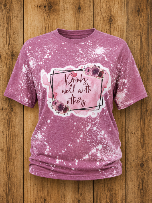 Drinks Well With Others Bleached T-shirt