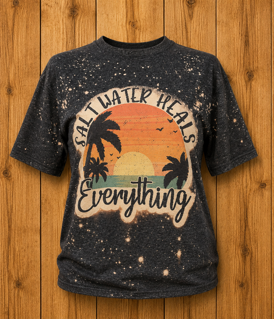 Salt Water Heals Bleached T-shirt