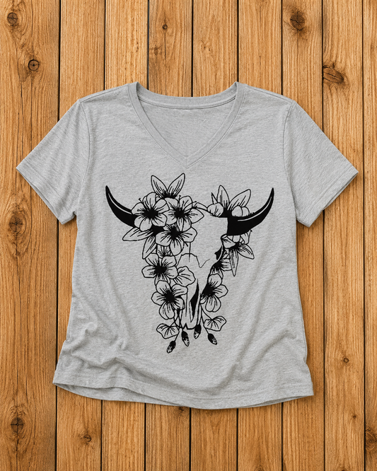 Floral Skull T-shirt