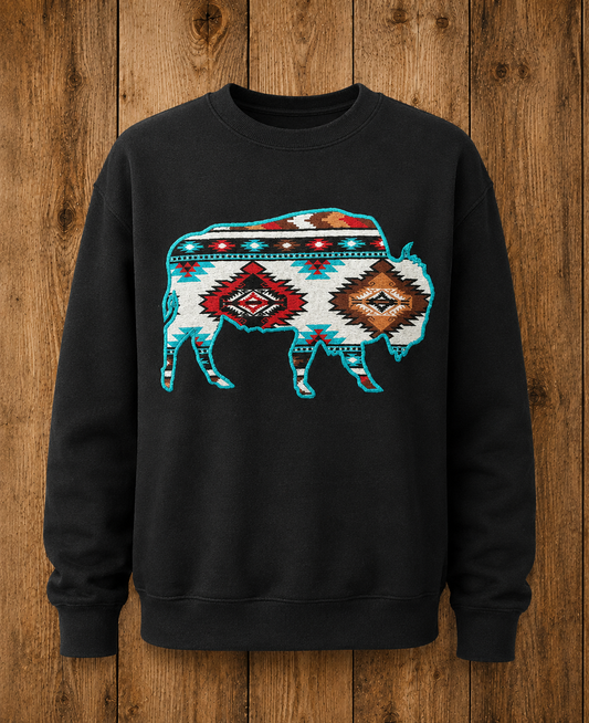 Tribal Buffalo Crewneck