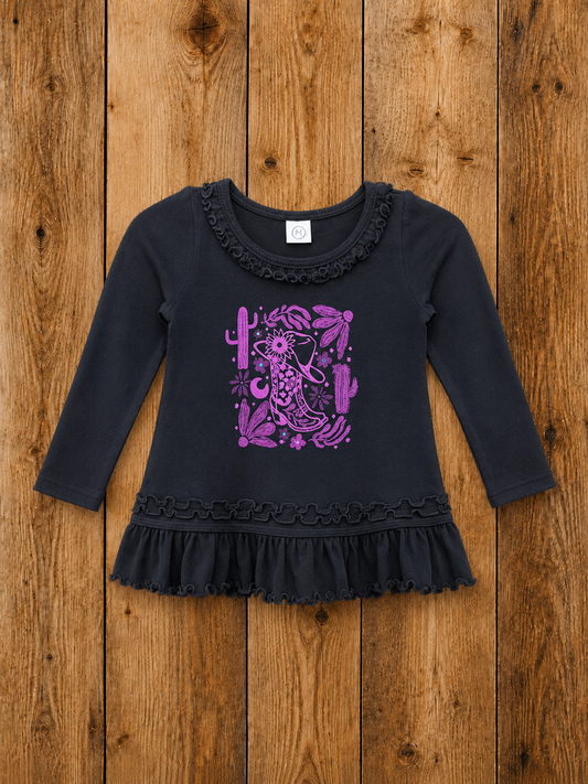 Cowgirl Boots Square Infant Dress