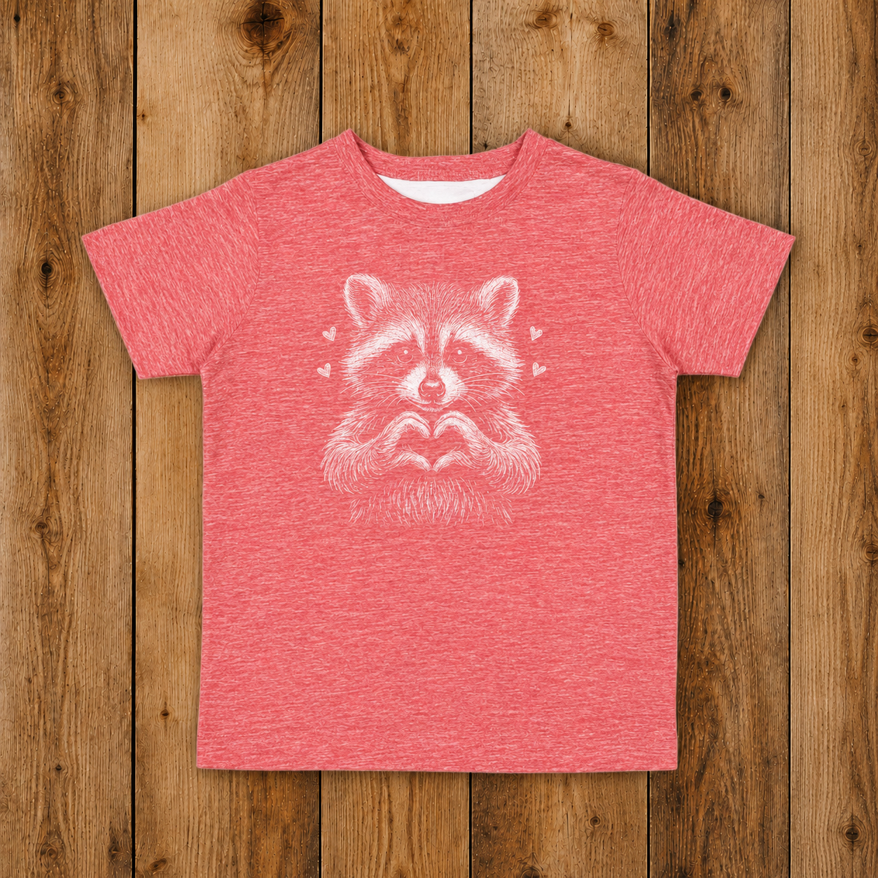 Valentine Raccoon Toddler Tee