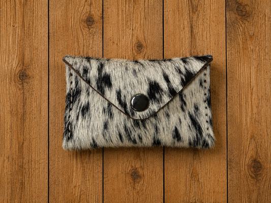 Hair on Hide Leather Card Wallet