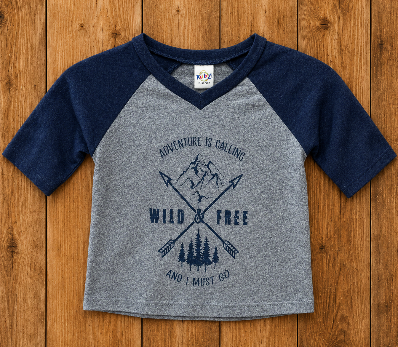 Wild And Free 3/4 Sleeve Infant Tee