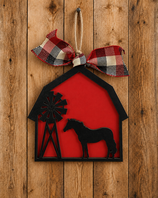 Laser Cut Barn Ornaments