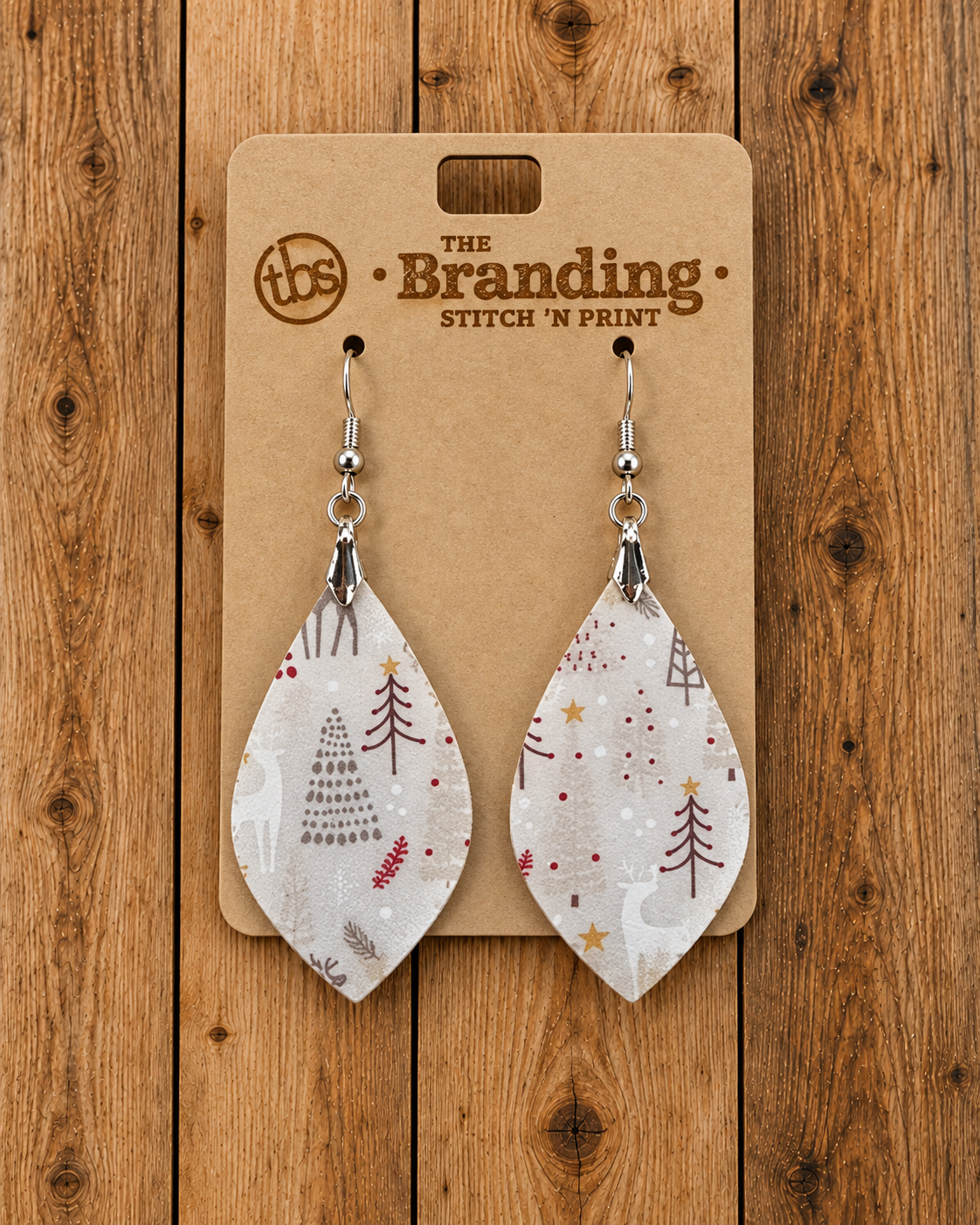 Christmas Tree Tear Drop Earring