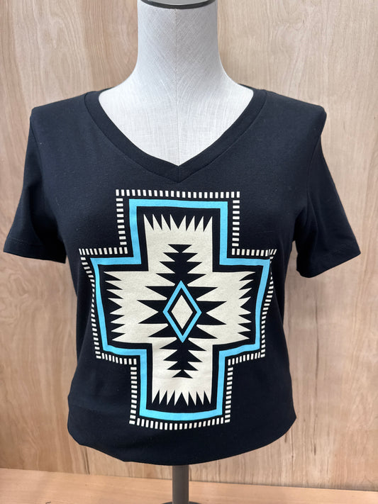 Aztec Tribal V-Neck Tee
