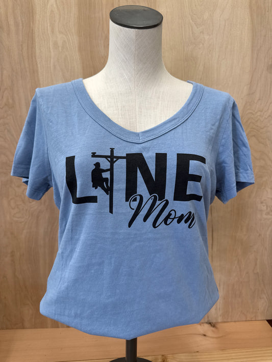 Linemom V-Neck Tee