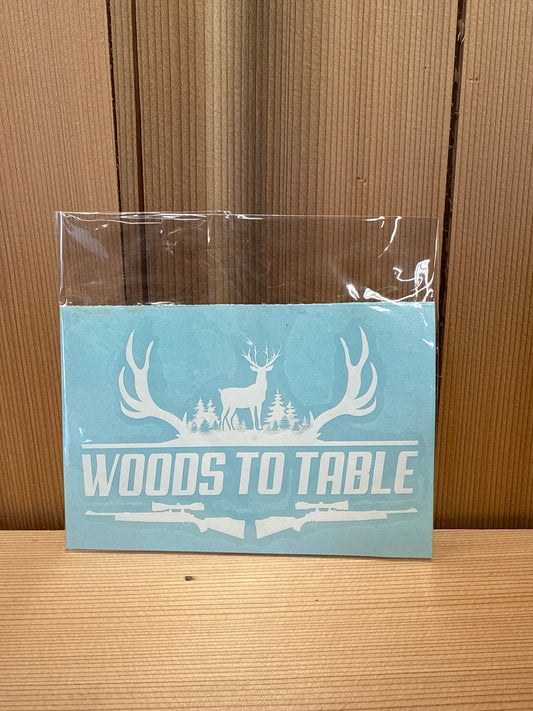 Woods to Table Decal