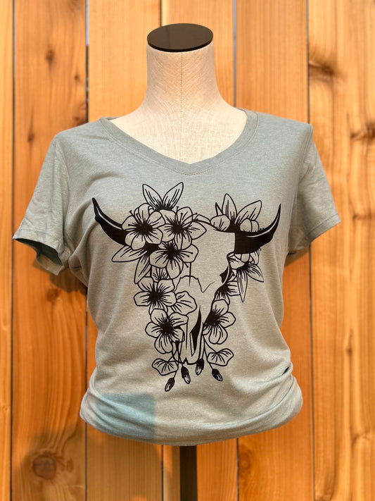 Floral Skull T-shirt