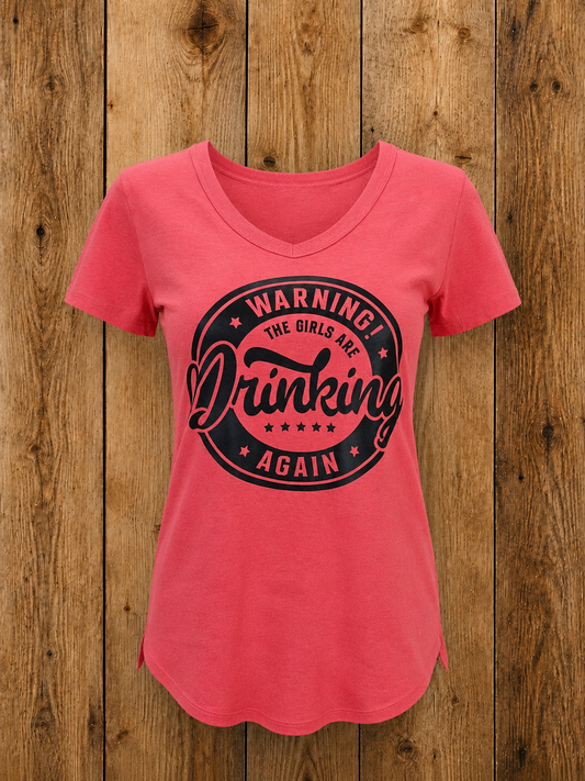 Girls Are Drinking V-Neck Tee