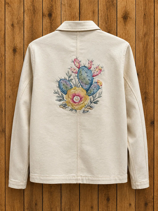 Embroidered Floral Cactus Jacket