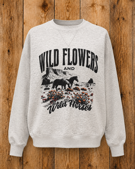 Wildflowers & Wild Horses Crewneck