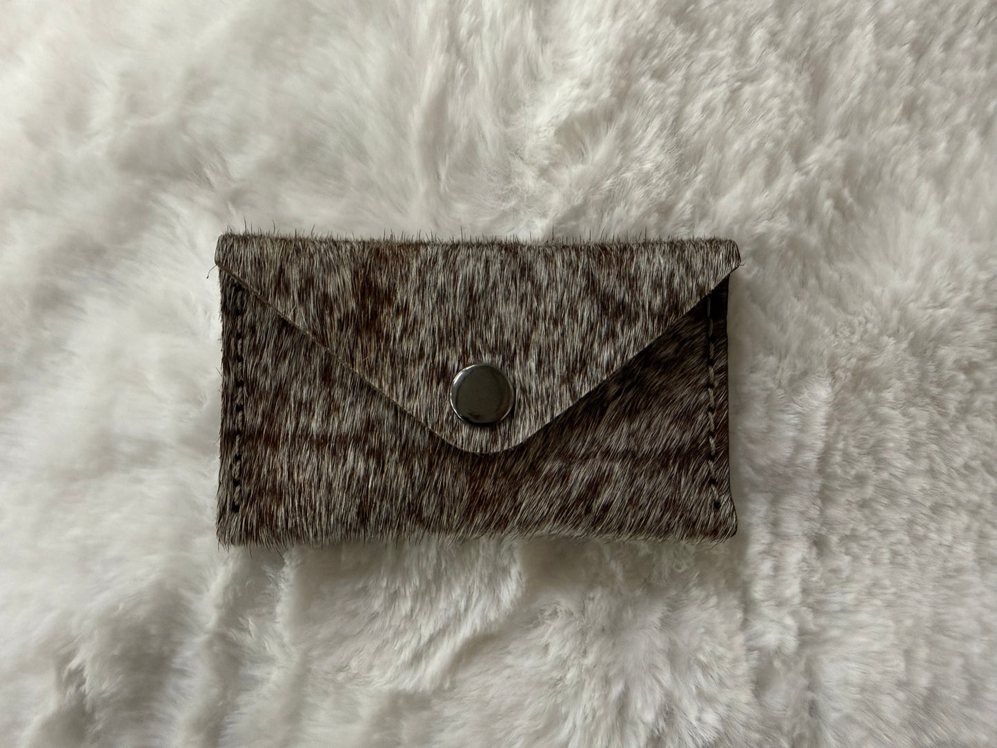 Hair on Hide Leather Card Wallet