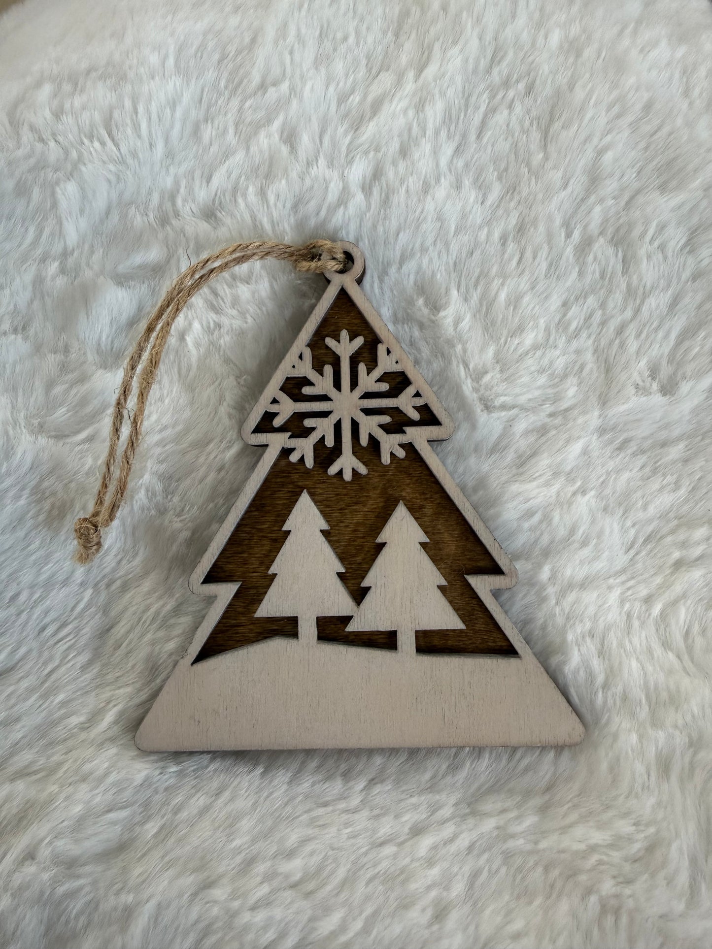 Detailed Laser Cut Tree Ornaments