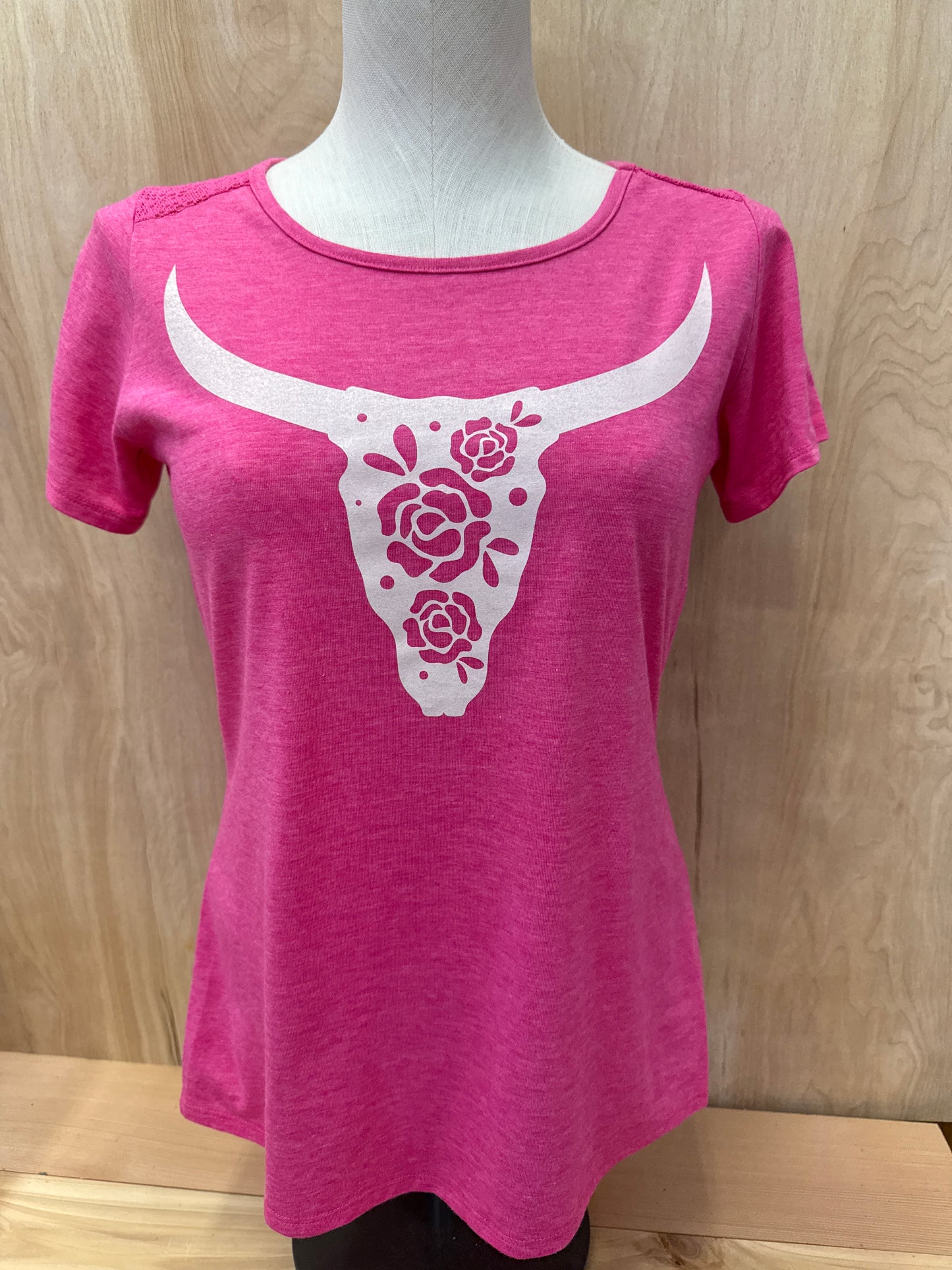 Lace Back Floral Skull