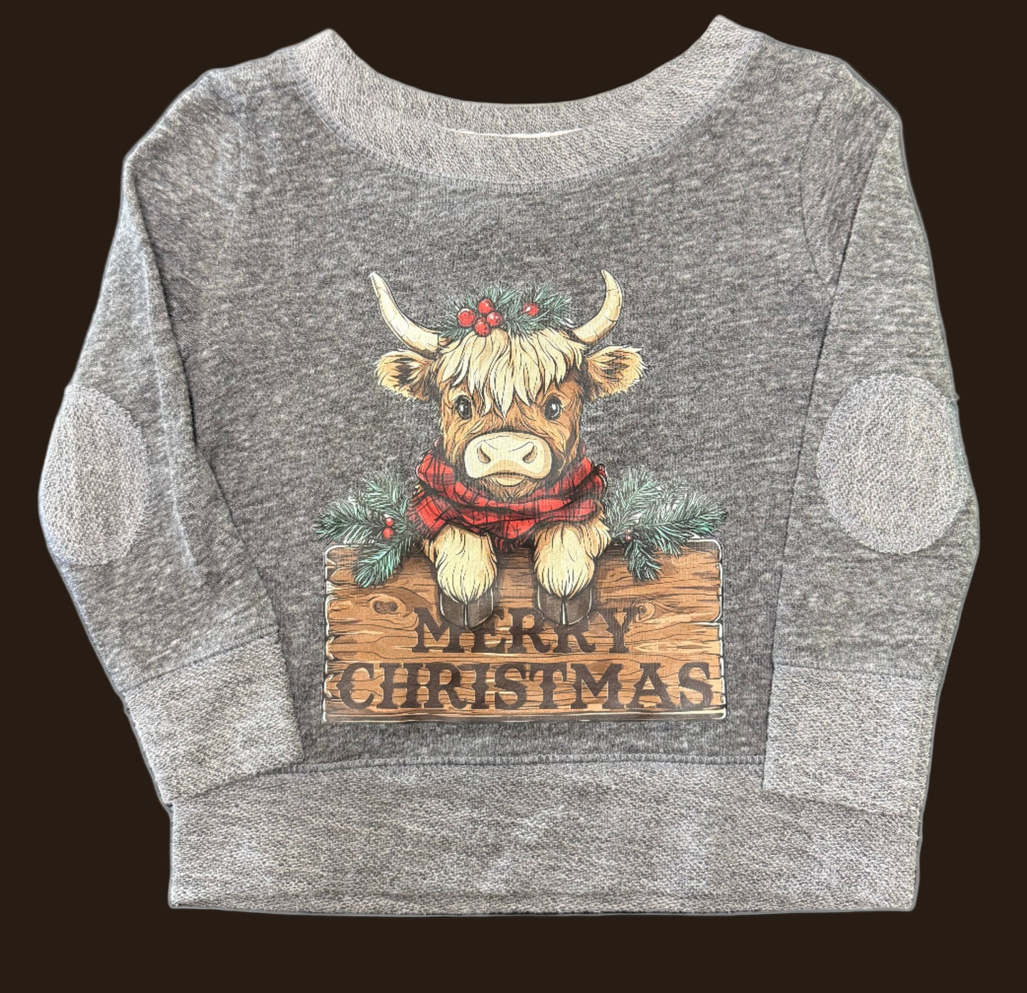Merry Christmas Highland Toddler Crewneck