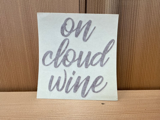 On Cloud Wine Decal