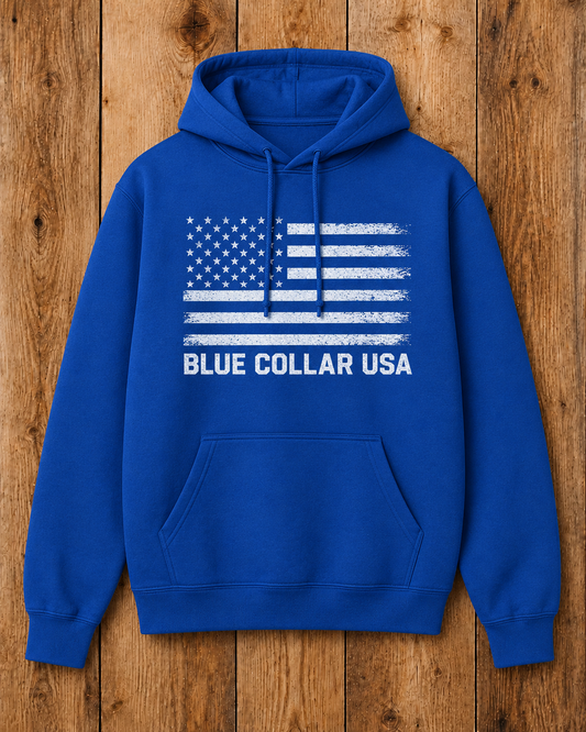 Blue Collar USA Hoodie (Royal Blue)