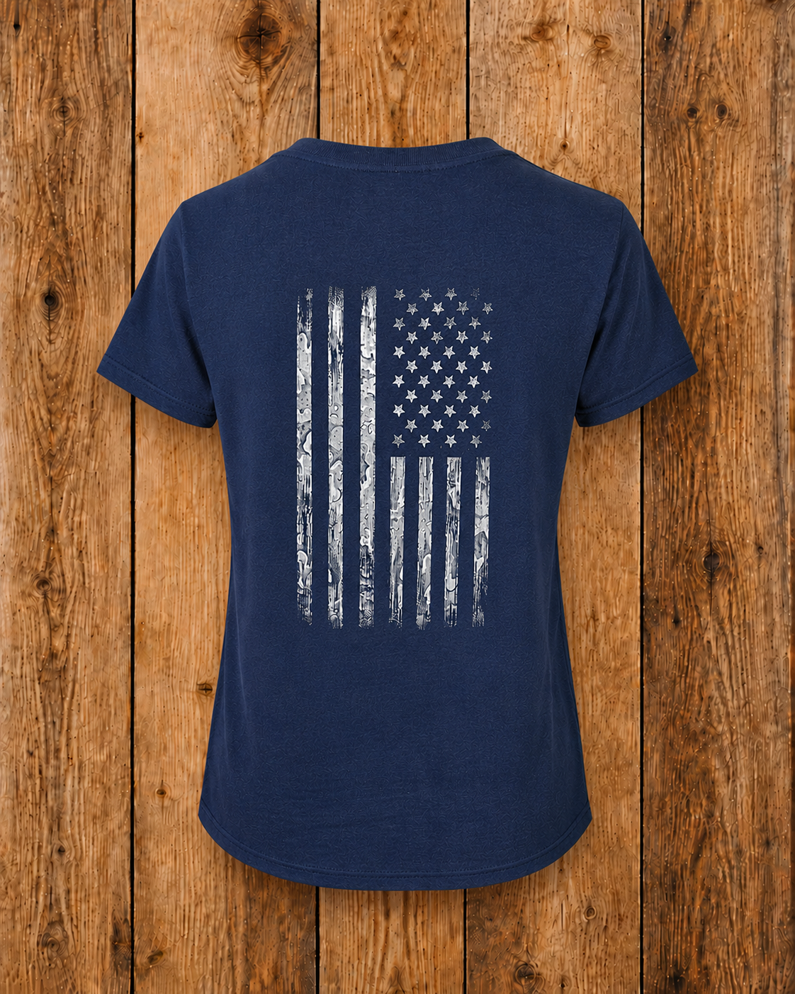 Camo Flag V-Neck Tee