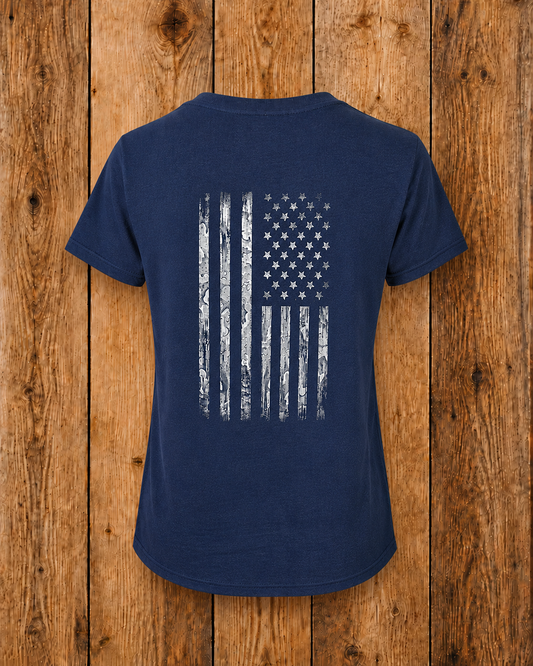 Camo Flag V-Neck Tee
