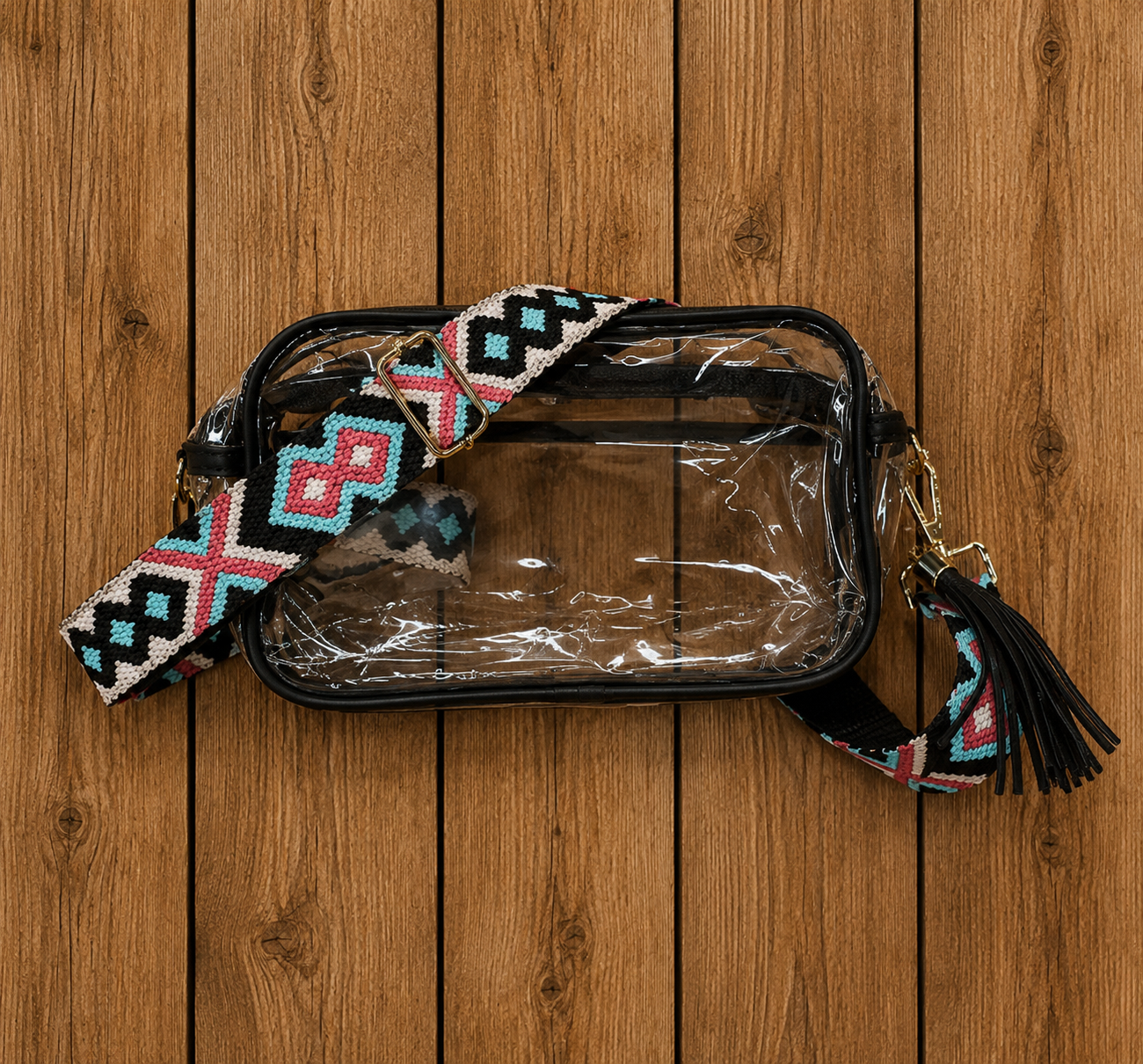 Guitar Strap Clear Crossbody