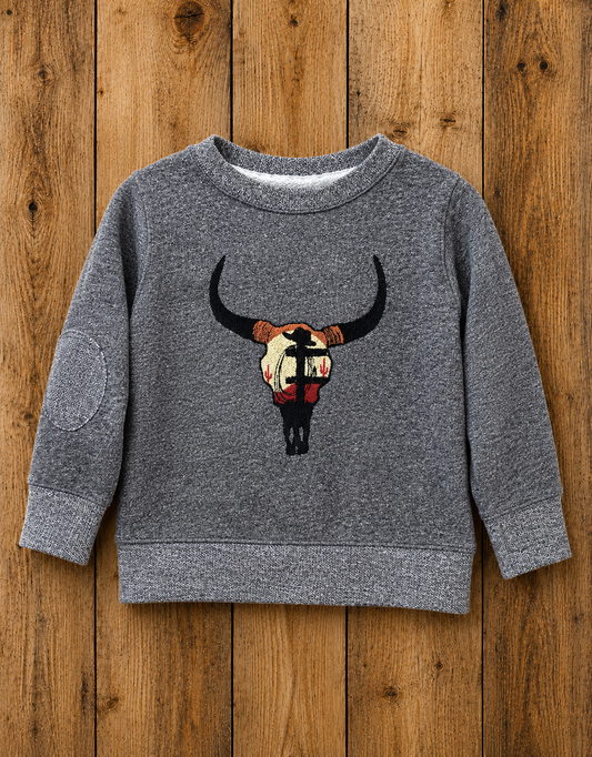 Longhorn Scene Toddler Crewneck