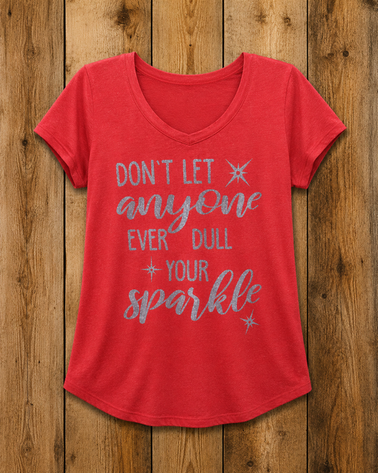 Dull Your Sparkle V-Neck