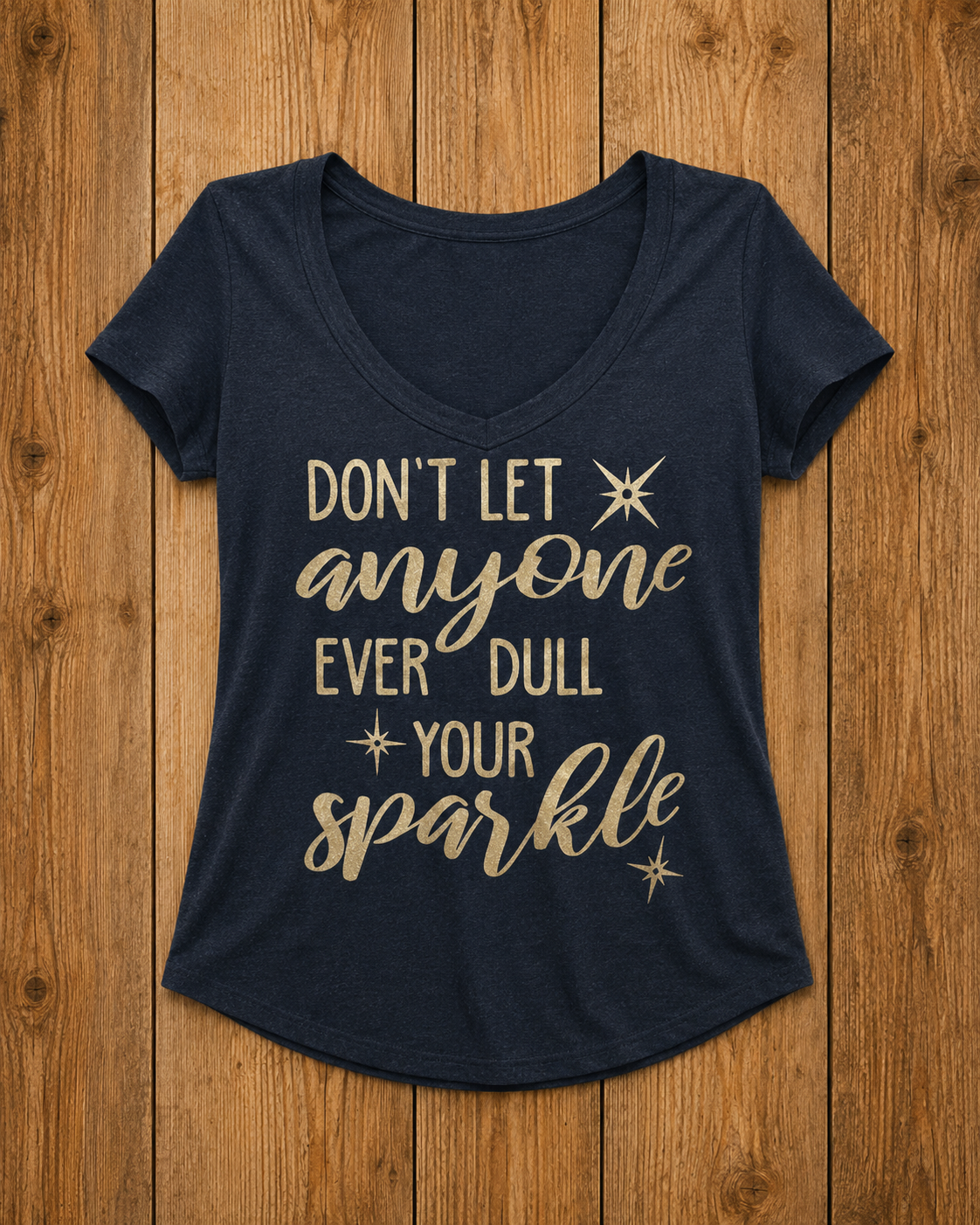 Dull Your Sparkle V-Neck