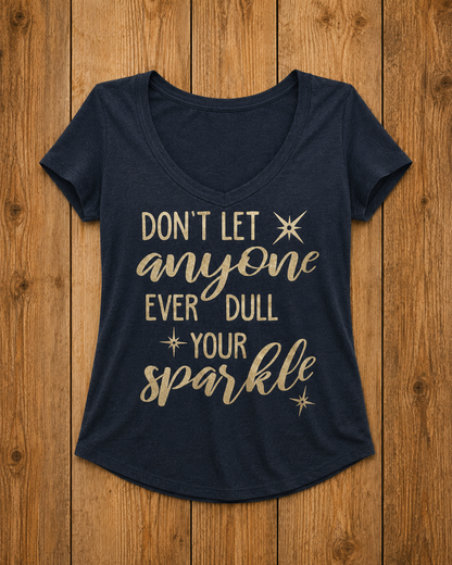 Dull Your Sparkle V-Neck