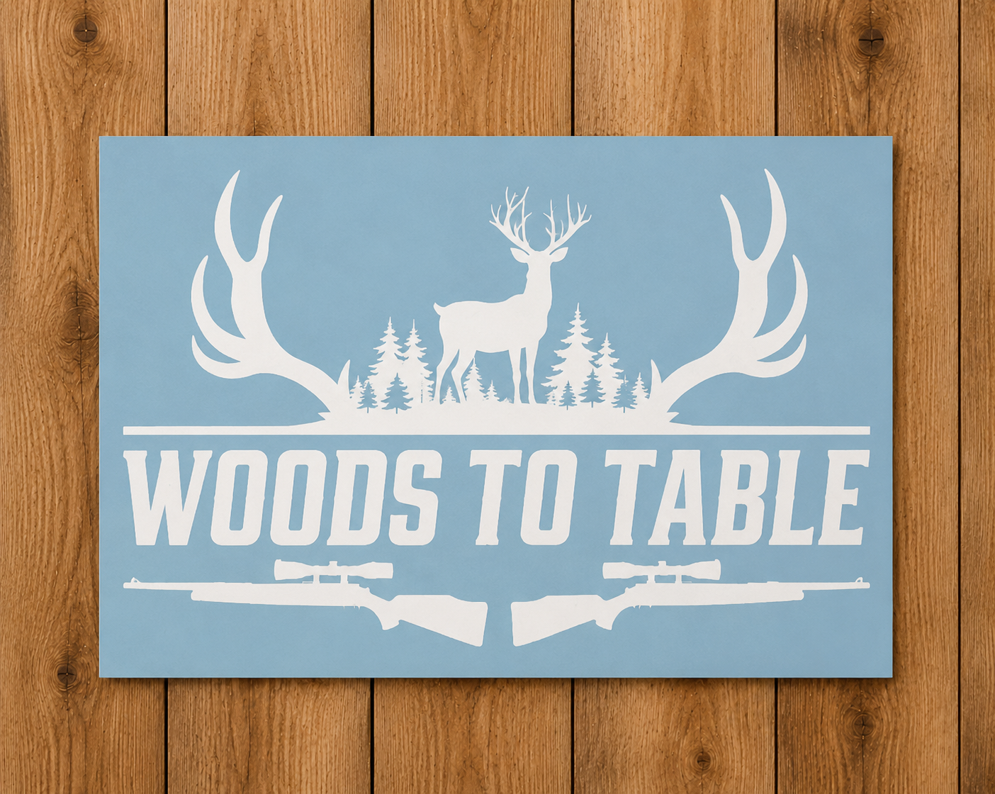 Woods to Table Decal
