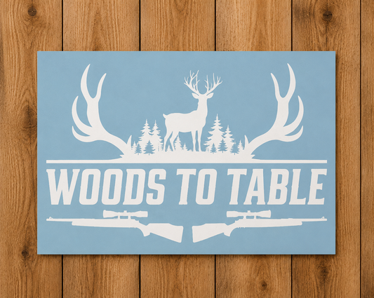 Woods to Table Decal