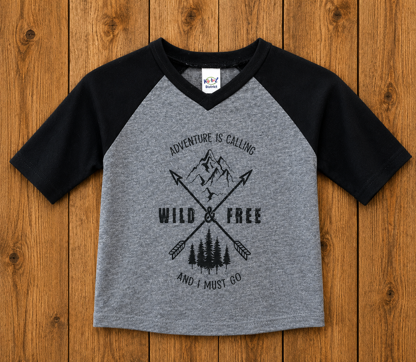 Wild And Free 3/4 Sleeve Infant Tee