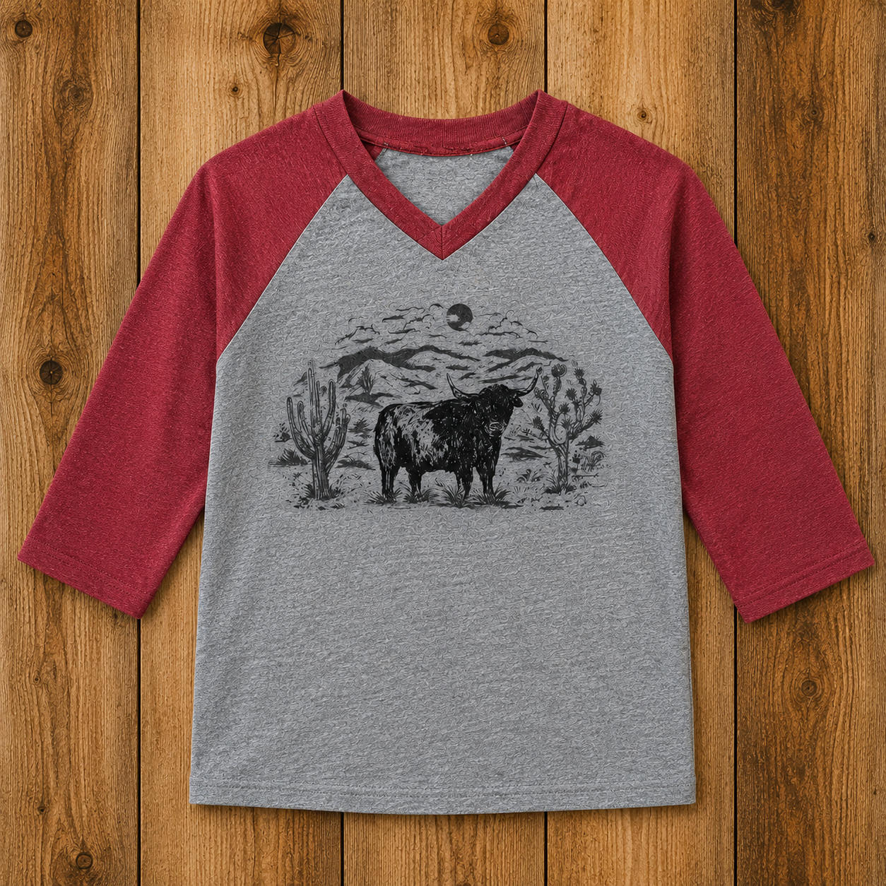 Highland Cow Infant 3/4 Sleeve Tee
