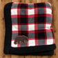 Holiday Bear Leather Patch Throw Blanket