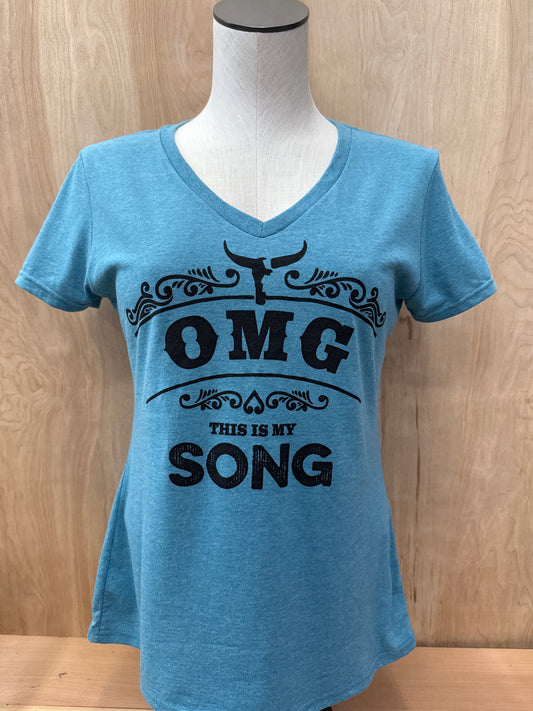 OMG This Is My Song V-Neck Tee