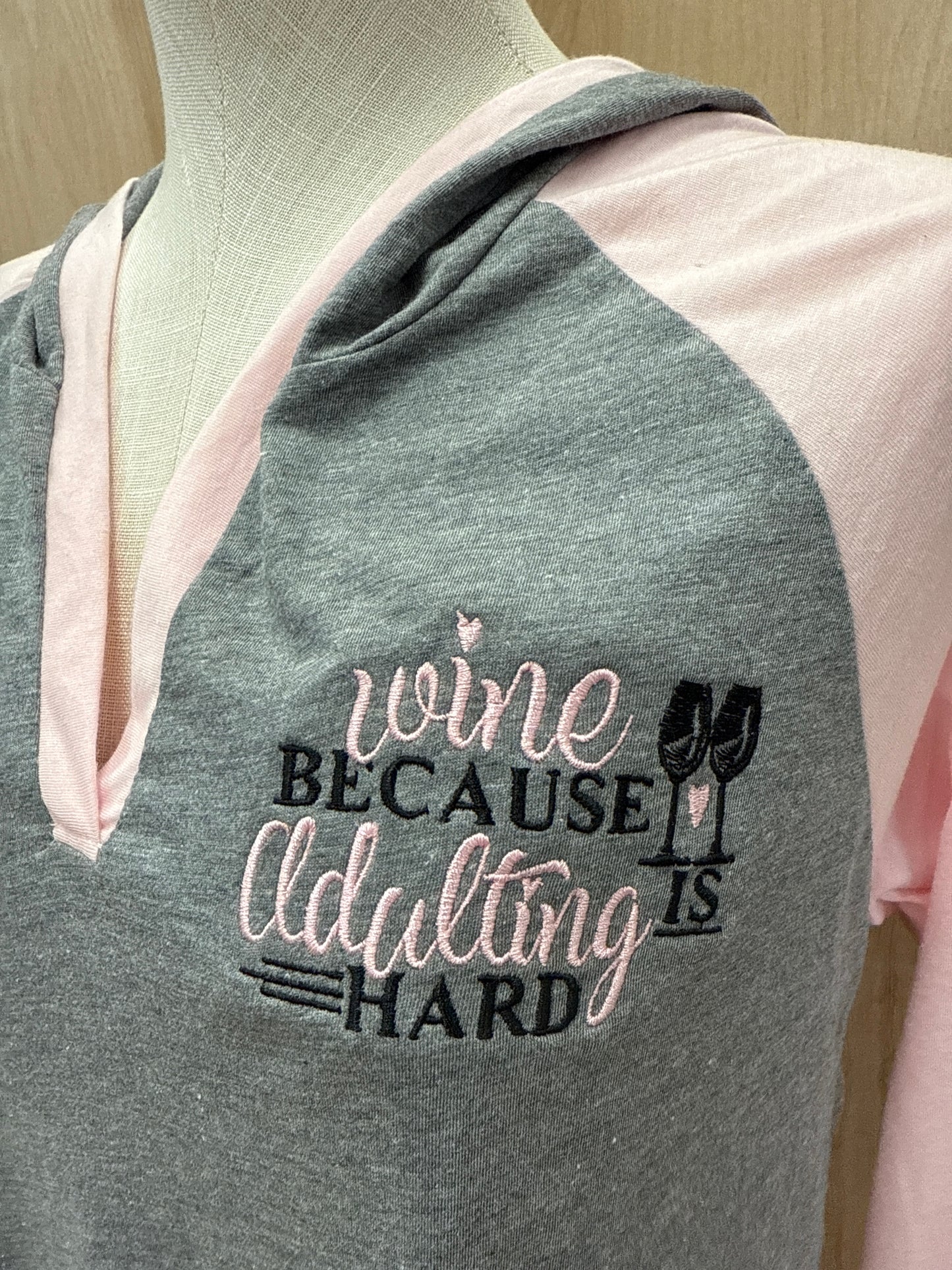 Adulting Is Hard LS V-Neck Tee