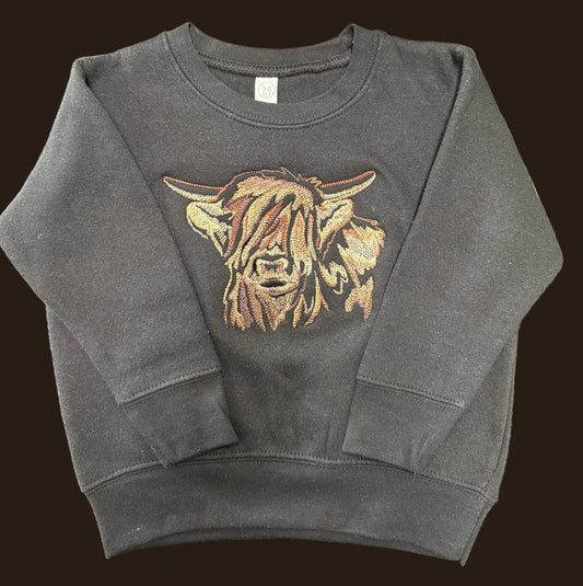 Embroidered Highland Toddler Crewneck