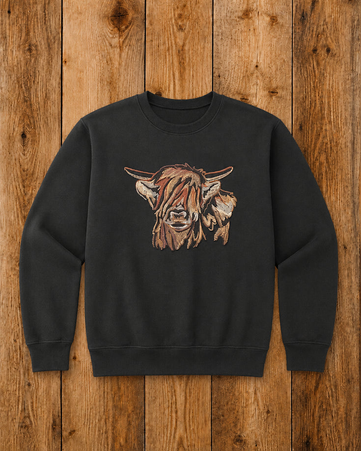Embroidered Highland Toddler Crewneck